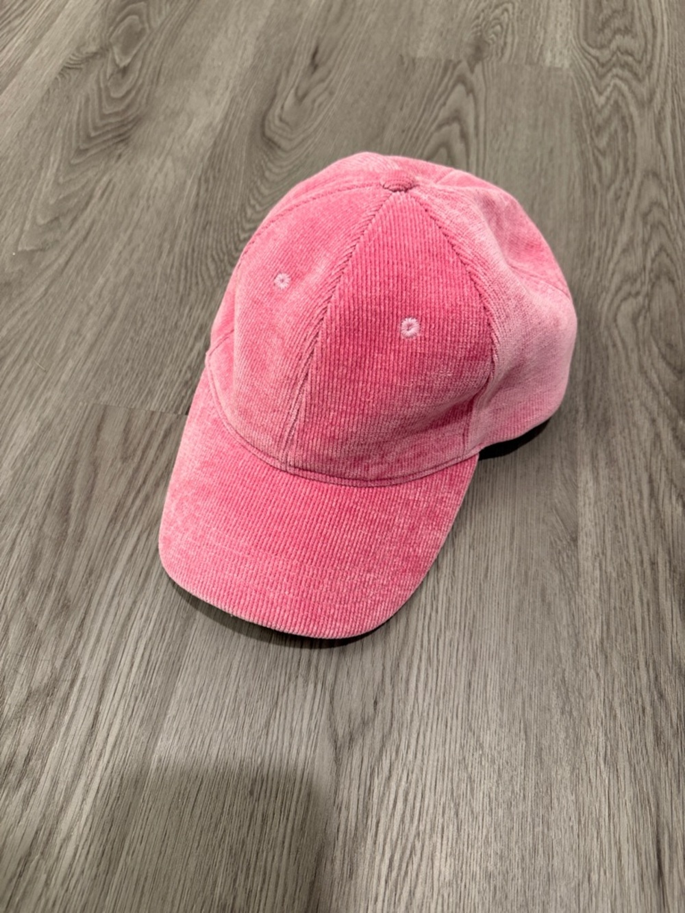 Anthropologie Rose Pink Corduroy Baseball Hat